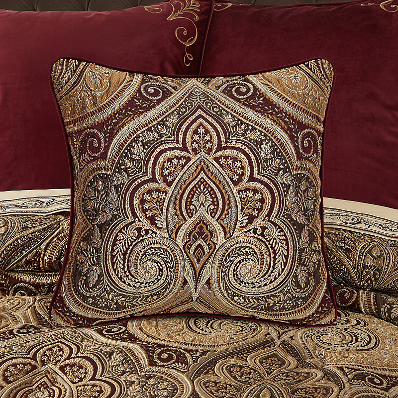 Crimson 20inch Square Decorative Throw Pillow