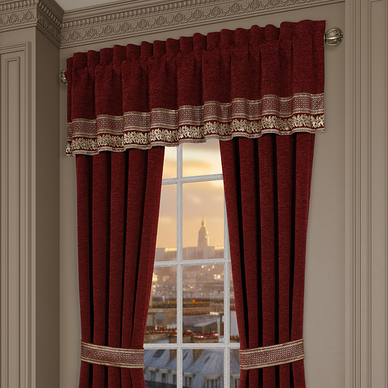 Crimson Window Straight Valance