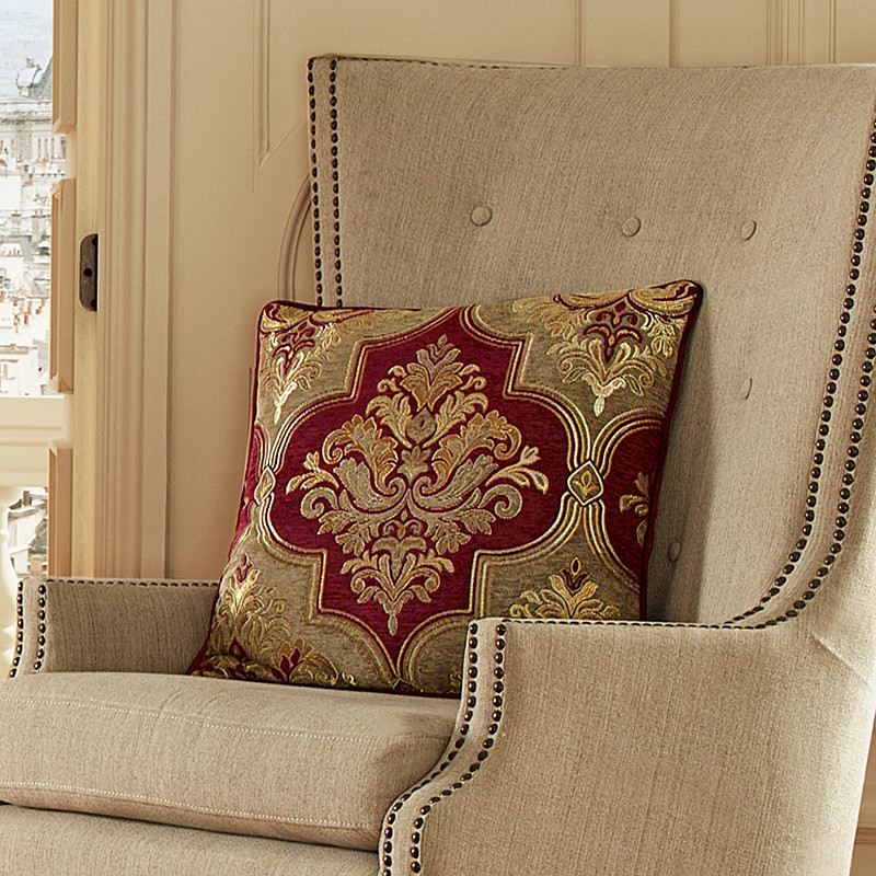Crimson 20inch Square Decorative Throw Pillow