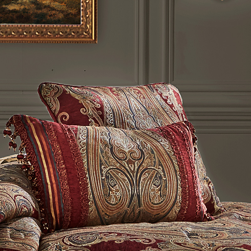 Red 20inch Square Decorative Throw Pillow