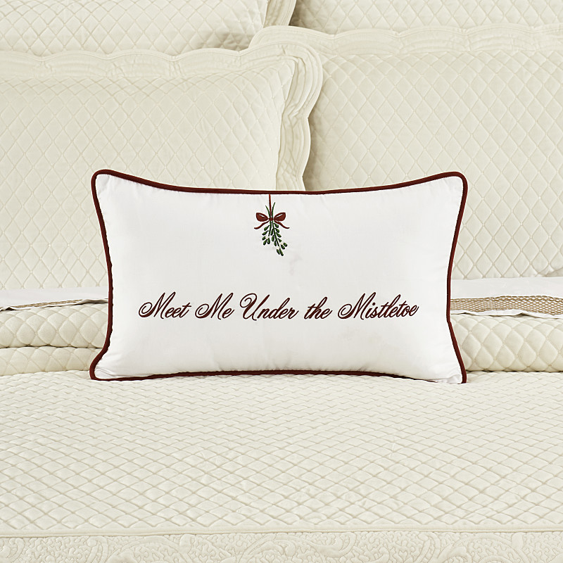 Winter White Boudoir Embellished Decorative Throw Pillow