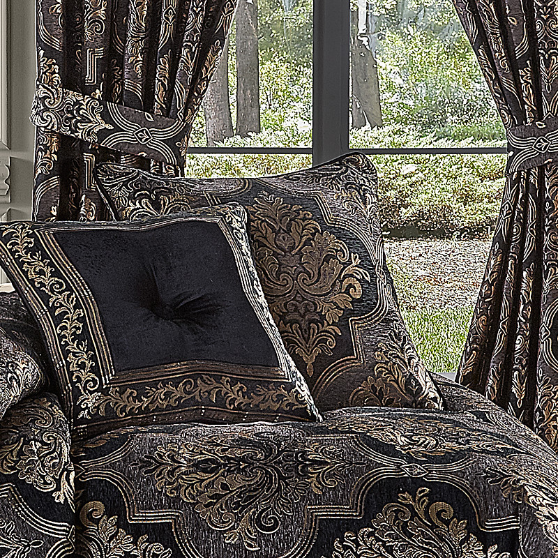 Black 20inch Square Decorative Throw Pillow