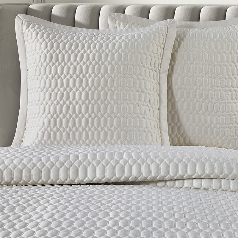 Ivory Euro Quilted Sham