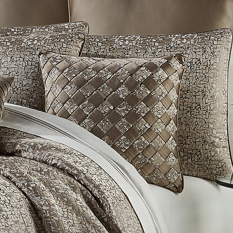Taupe 18inch Square Decorative Throw Pillow