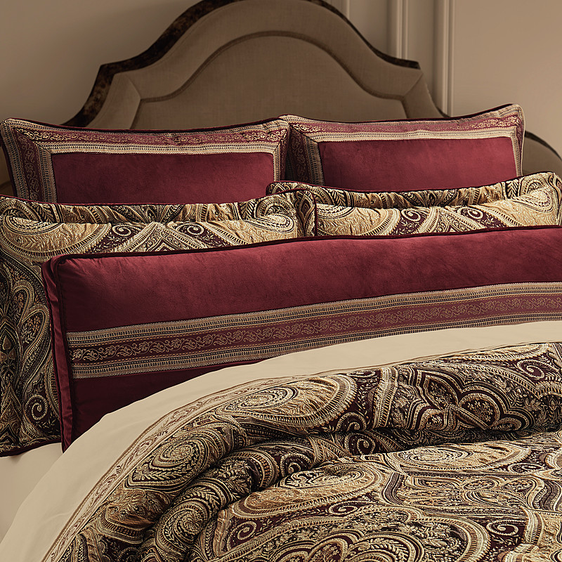 Crimson Bolster Decorative Throw Pillow