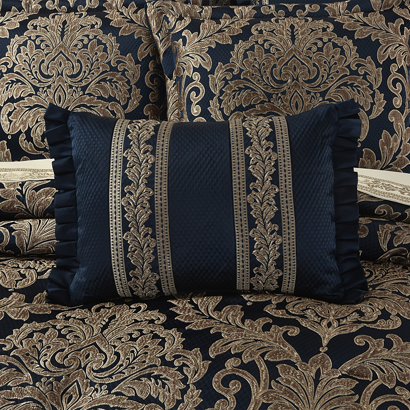 Navy Boudoir Decorative Throw Pillow