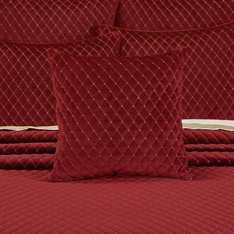 Crimson 20inch Square Decorative Throw Pillow