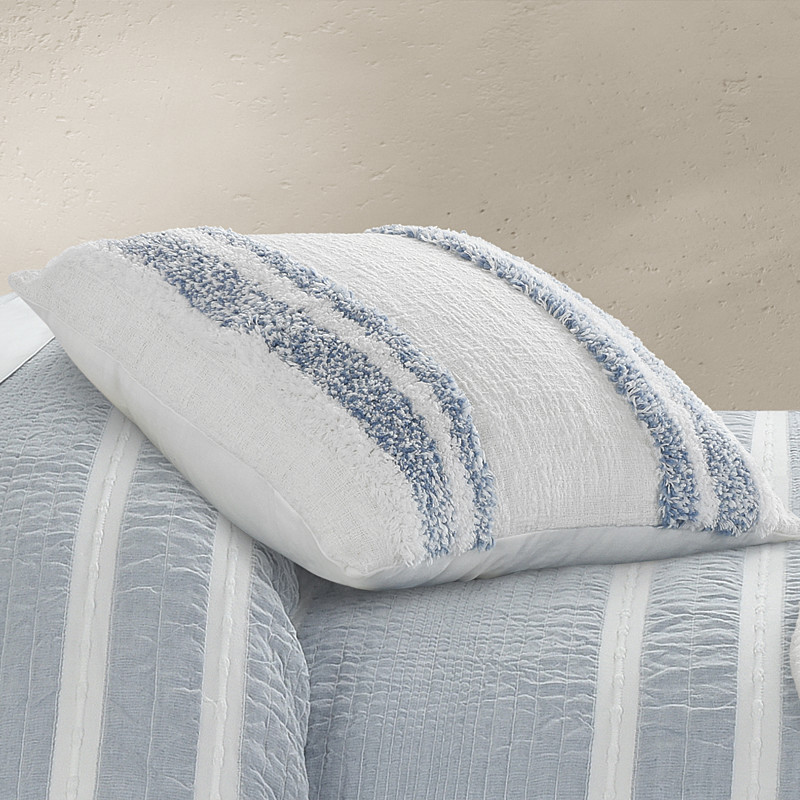 Sky Blue 18inch Square Decorative Throw Pillow