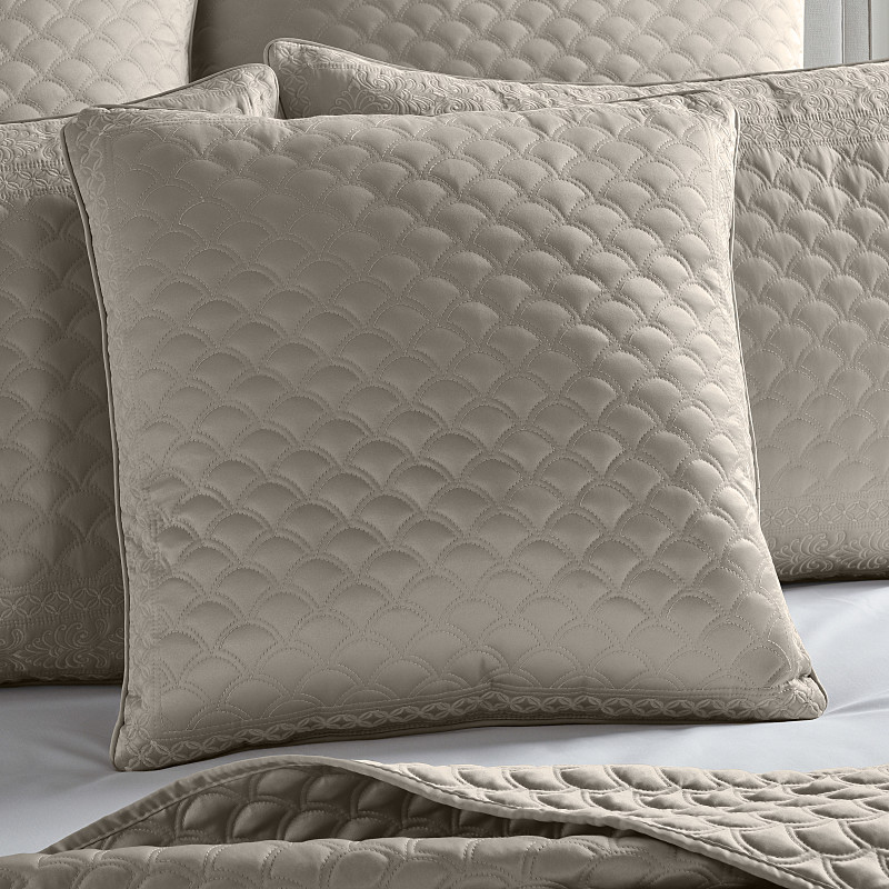 Taupe 20inch Square Decorative Throw Pillow