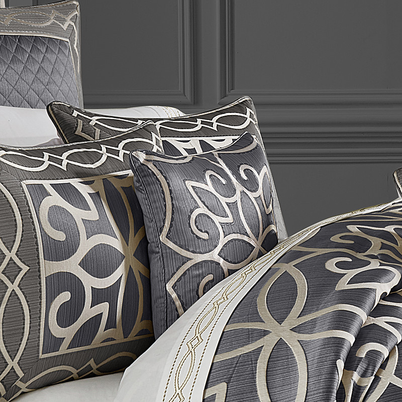 Charcoal 18inch Square Decorative Throw Pillow