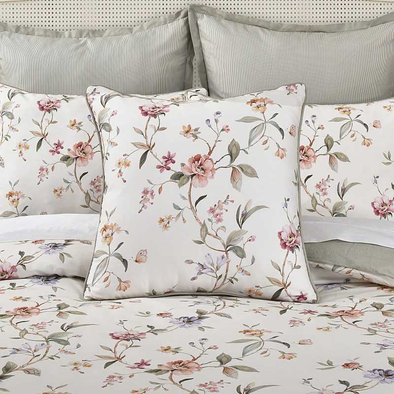 Ivory 20inch Square Decorative Throw Pillow