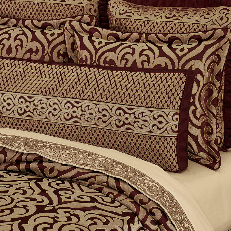 Crimson Bolster Decorative Throw Pillow