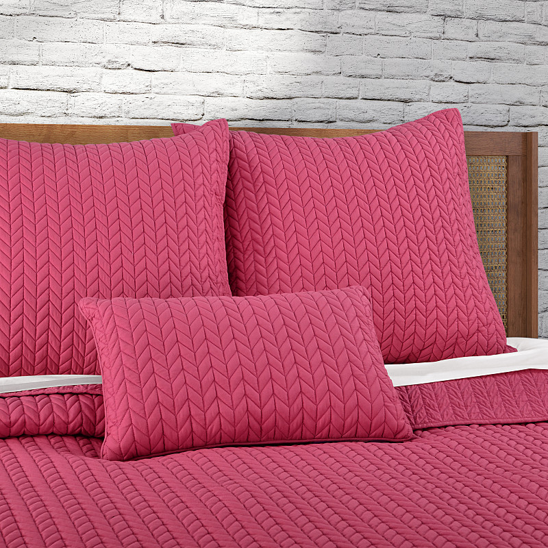 Fuchsia Quilted Boudoir Decorative Throw Pillow