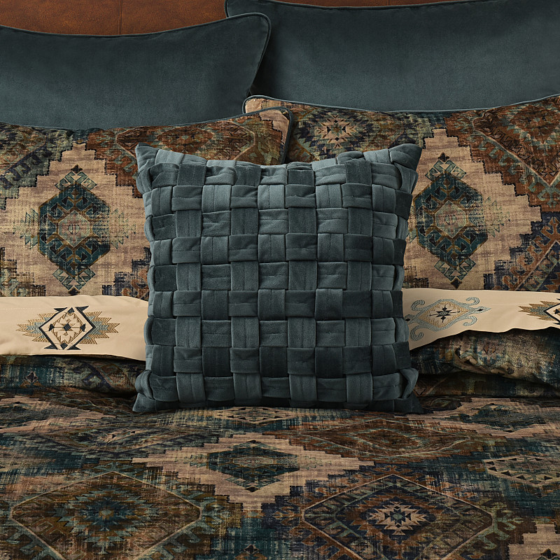 Teal 17inch Square Decorative Throw Pillow