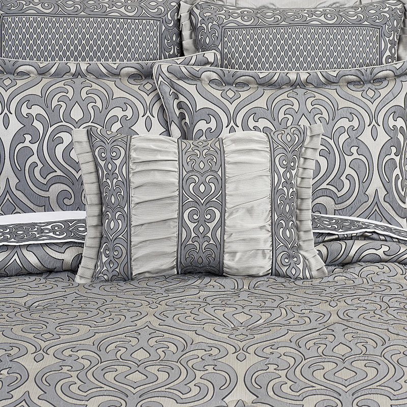 Pewter Boudoir Decorative Throw Pillow