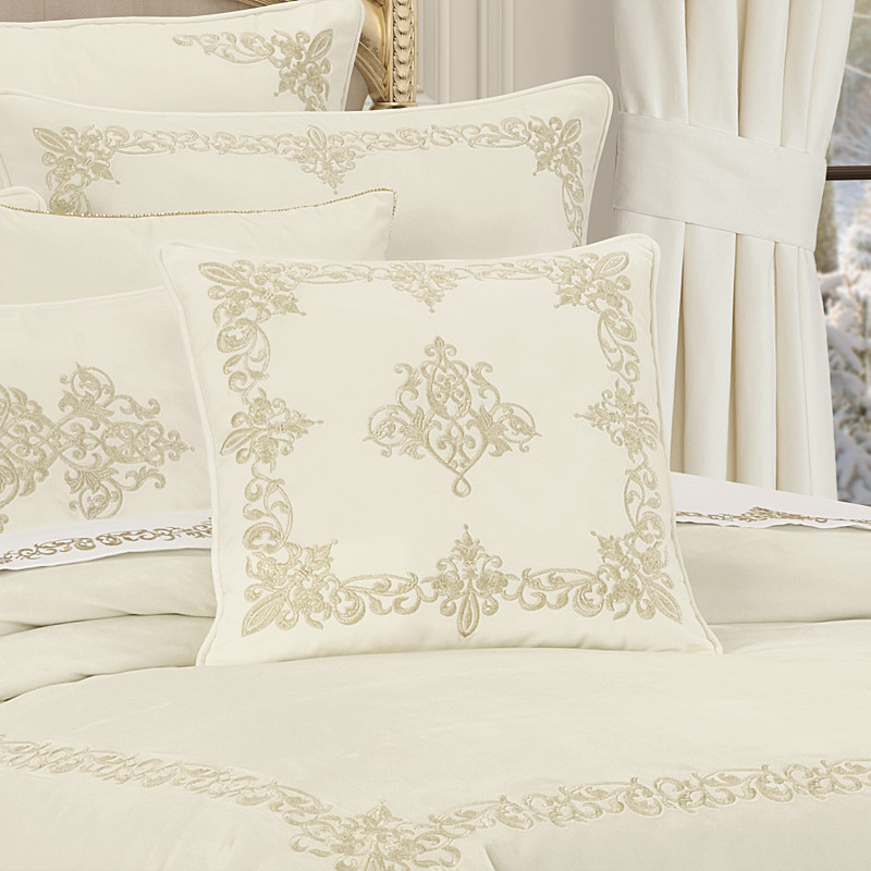 Winter White 18inch Square Decorative Throw Pillow