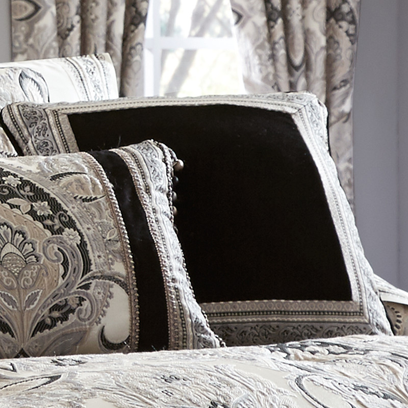 Silver 18inch Square Decorative Throw Pillow