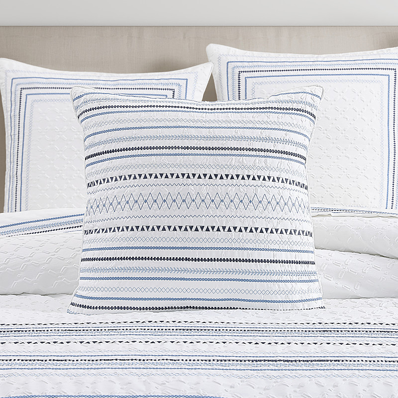 Blue 20inch Square Decorative Throw Pillow