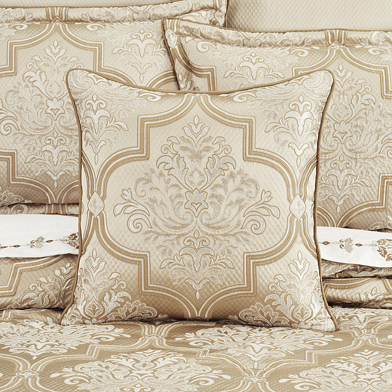 Champagne 20inch Square Decorative Throw Pillow