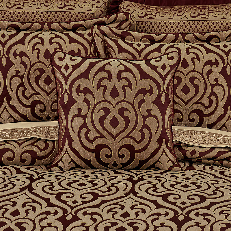 Crimson 20inch Square Decorative Throw Pillow