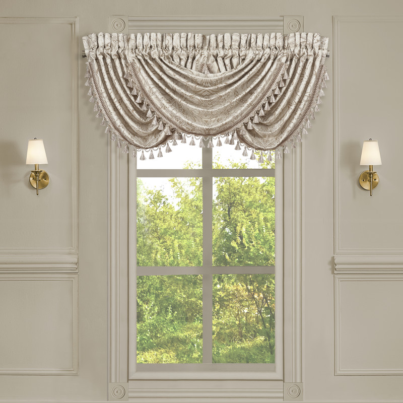 Champagne Window Waterfall Valance