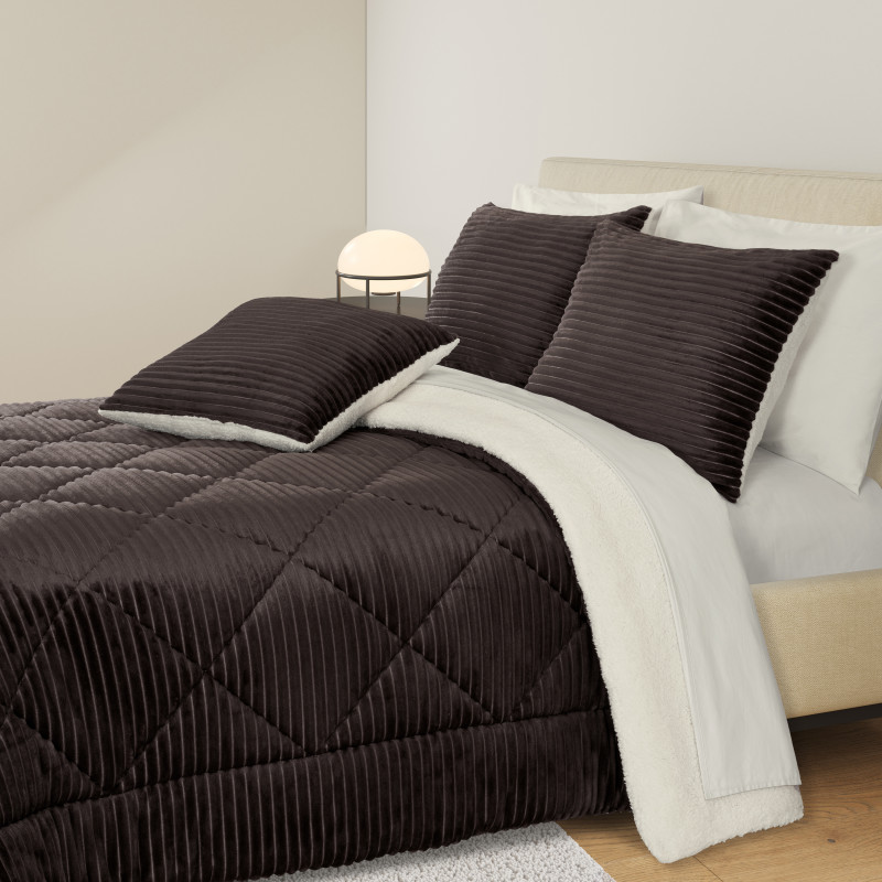 Mocha Full/Queen 3Pc. Comforter Set