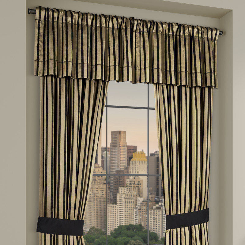 Black Window Straight Valance