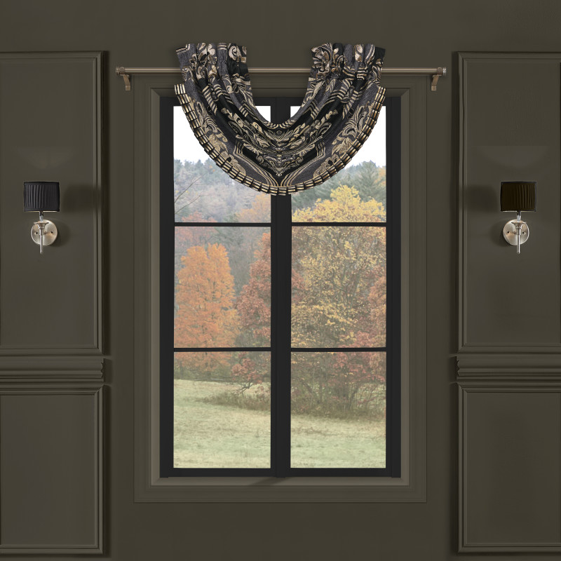 Pewter Window Waterfall Valance