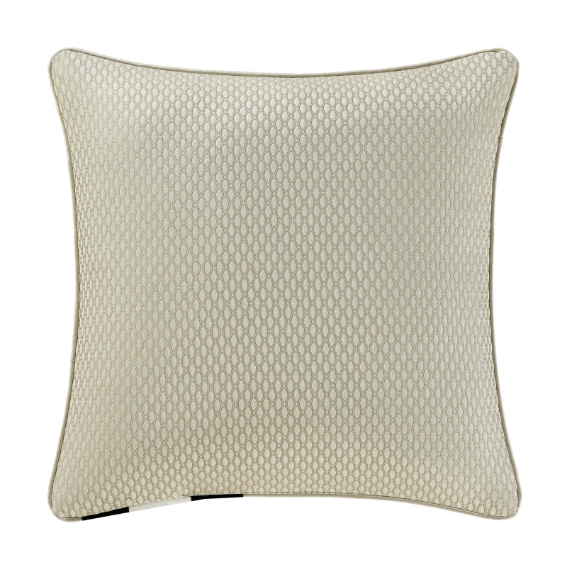 Aqua 20inch Square Embellished Decorative Throw Pillow