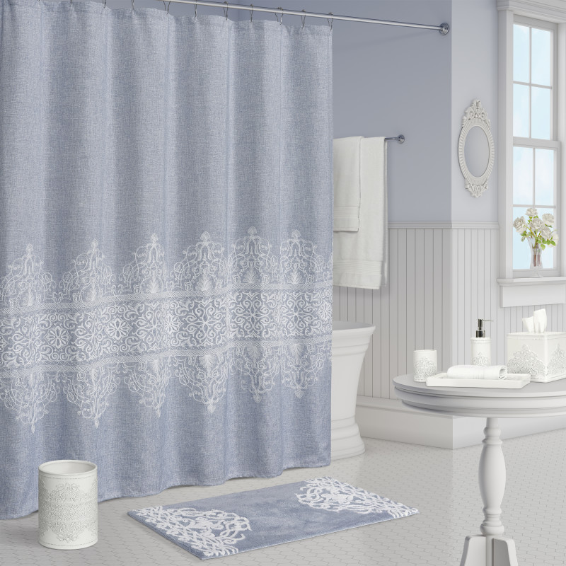 Powder Blue Bath Rug