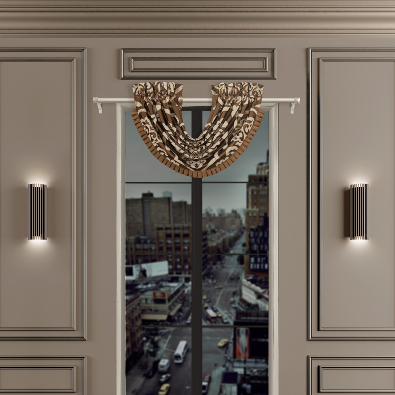 Copper Window Waterfall Valance