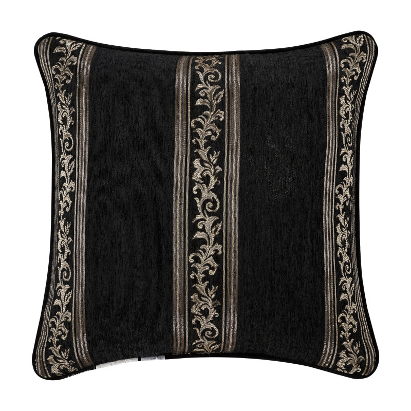 Black 20inch Square Decorative Throw Pillow