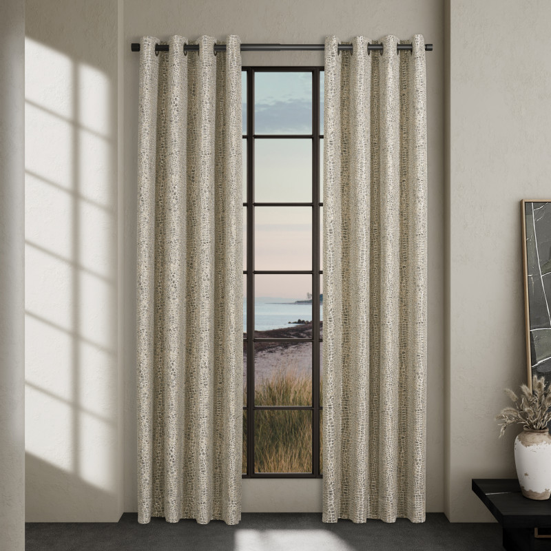 Pewter 84inch Grommet Panel Pair