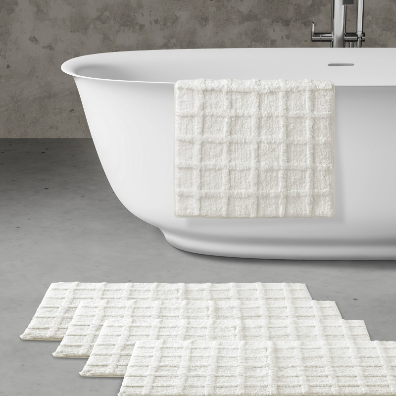 White Bath Rug