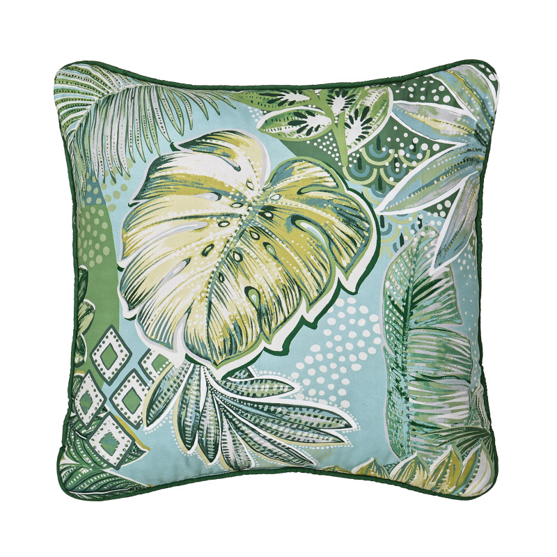 Teal 18inch Square Quilted Decorative Throw Pillow