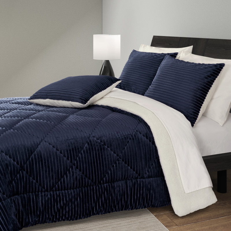Navy Full/Queen 3Pc. Comforter Set