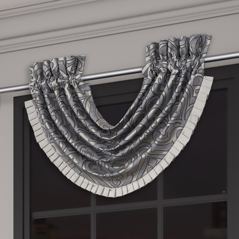 Pewter Window Waterfall Valance