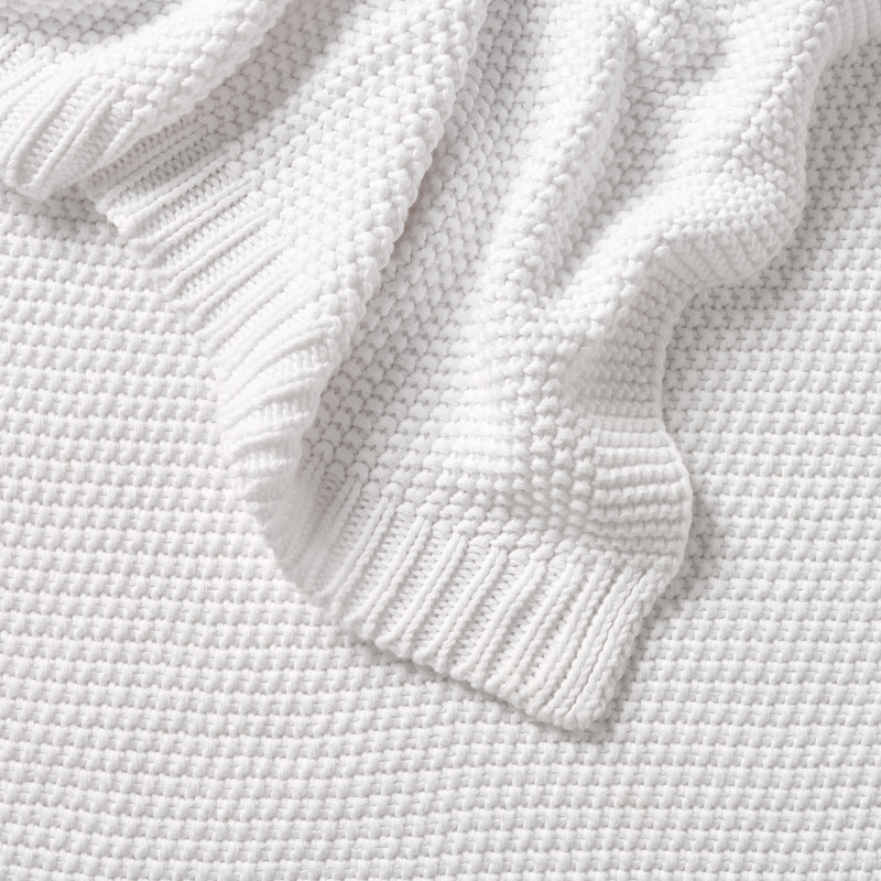 Crisp White Throw