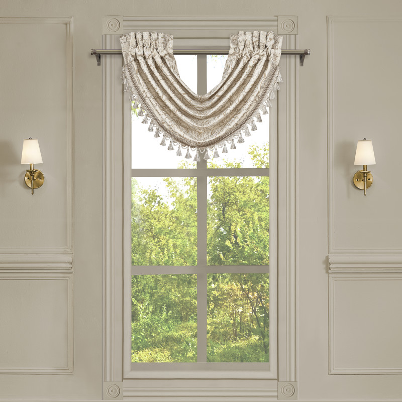 Champagne Window Waterfall Valance