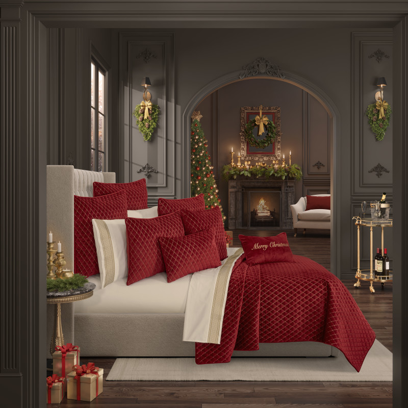 Crimson Full/Queen 3Pc. Quilt Set
