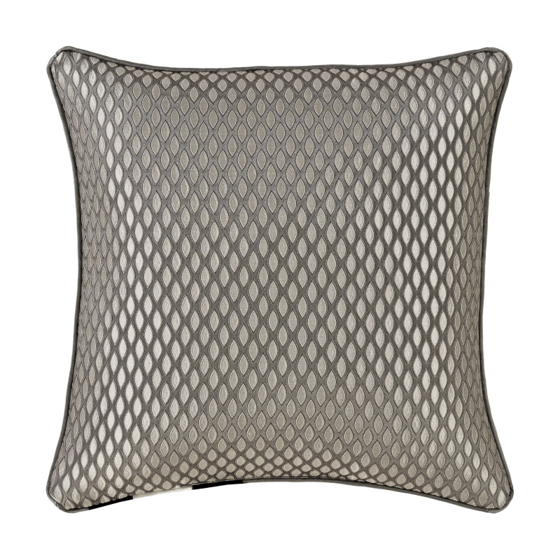 Silver 20inch Square Decorative Throw Pillow