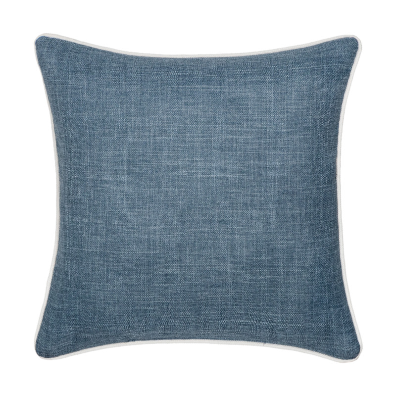 Denim 18inch Square Decorative Throw Pillow