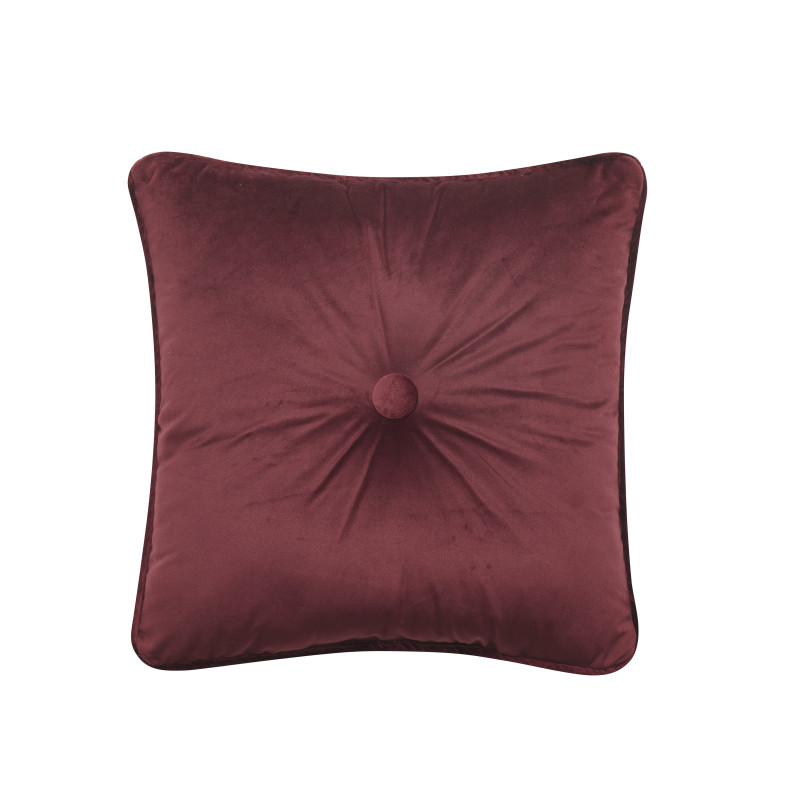 Crimson 18inch Square Decorative Throw Pillow