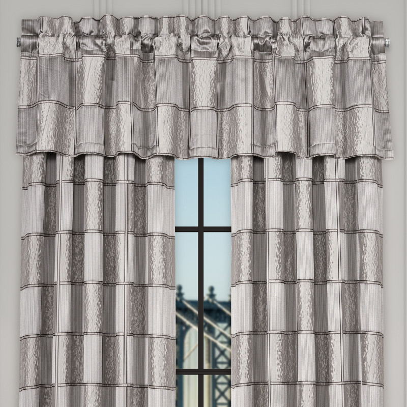 Charcoal Window Straight Valance