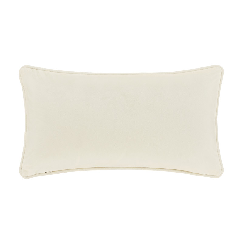 Winter White Boudoir Embellished Decorative Throw Pillow
