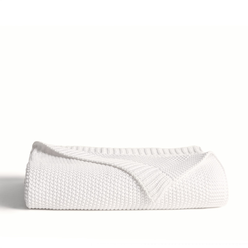 Crisp White Throw