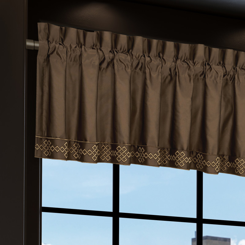 Mocha Window Straight Valance