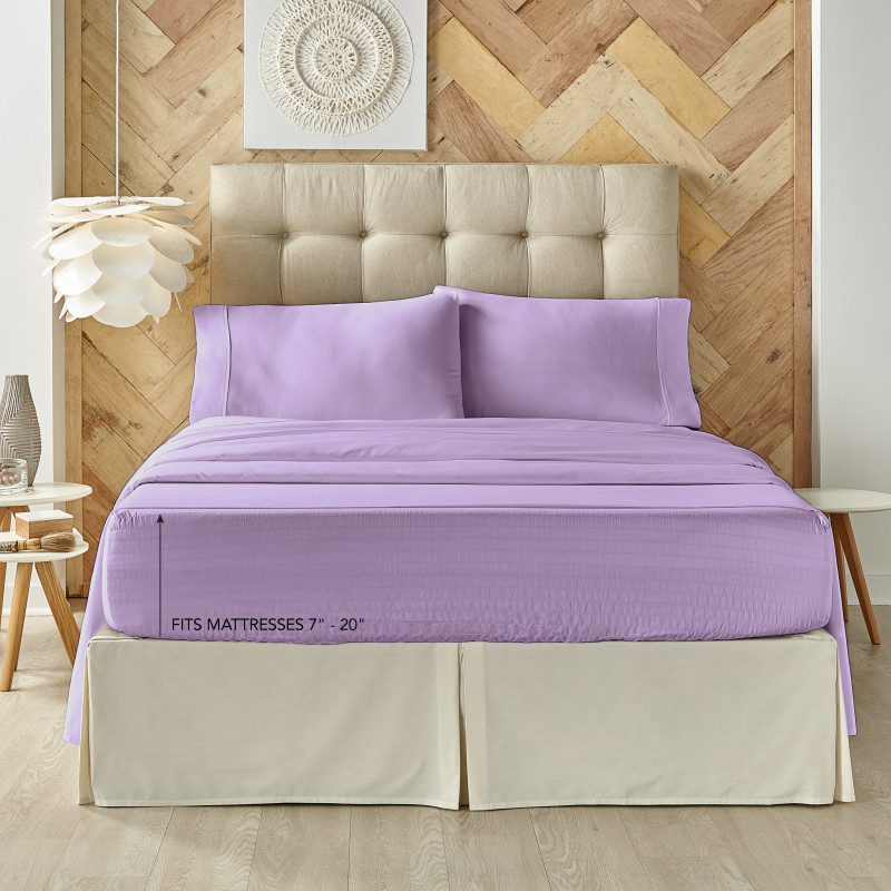 Lilac California King 4Pc. Sheet Set