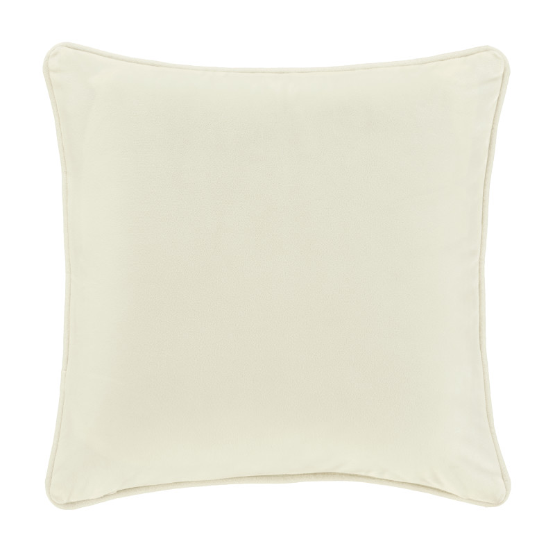 Winter White 18inch Square Embellished Decorative Throw Pillow