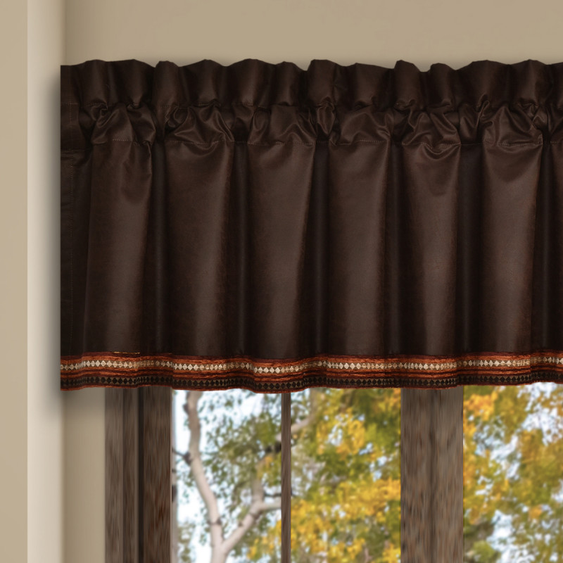 Brown Window Straight Valance